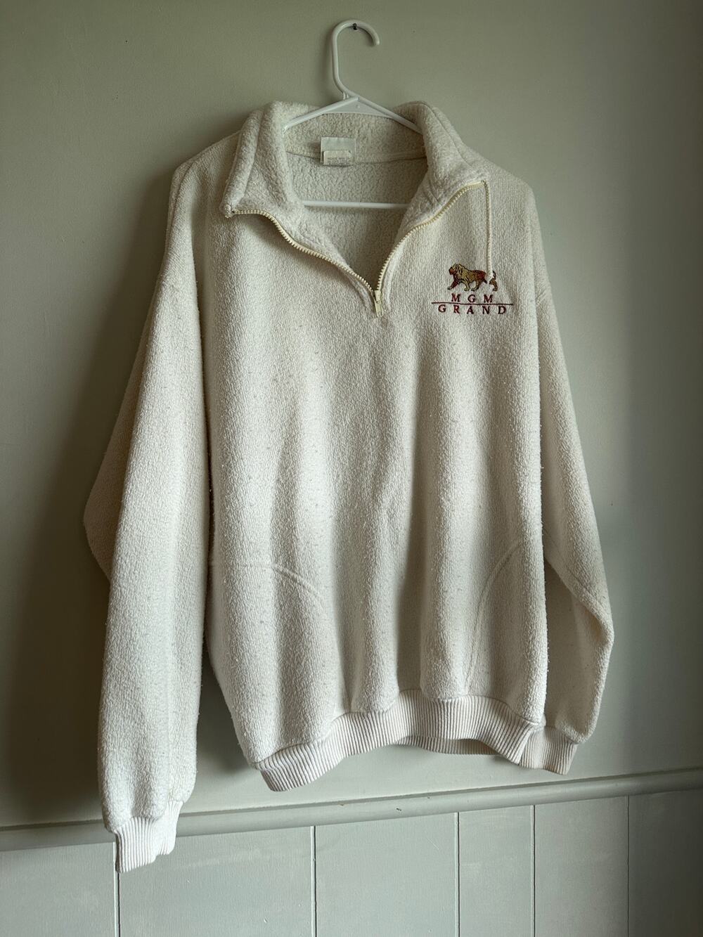 Vintage 1997 MGM Grand Las Vegas fleece 1/4 zip pullover sweatshirt medium M